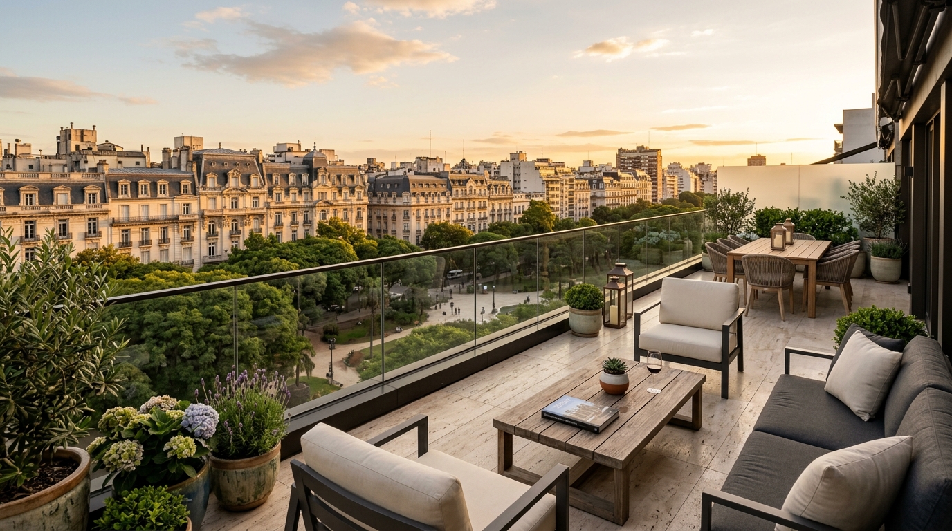 Penthouse de lujo con terraza en Recoleta